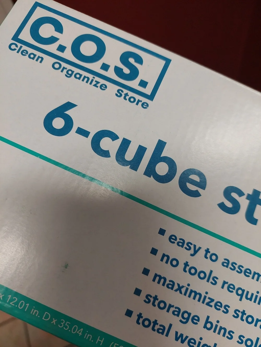 New Clean Organize Store 6 CubE Storage Rack COS Portable No Tools Needed